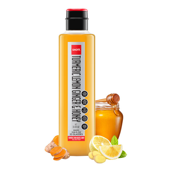 SHOTT Turmeric, Lemon, Ginger, and Honey Flavoring Syrup 1 Liter