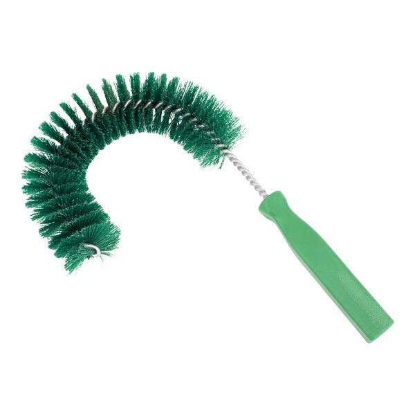A green Carlisle Sparta brush with a silver handle.