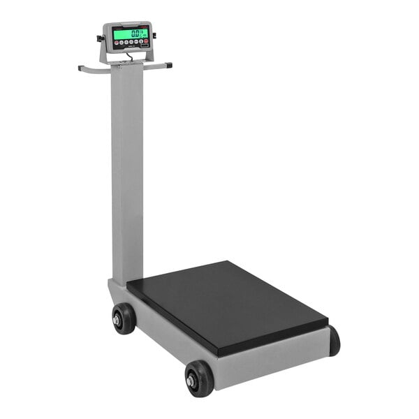 Cardinal Detecto 500 lb. Portable Digital Floor Scale with 185B Indicator and Tower Display, Legal for Trade 5852F-185B