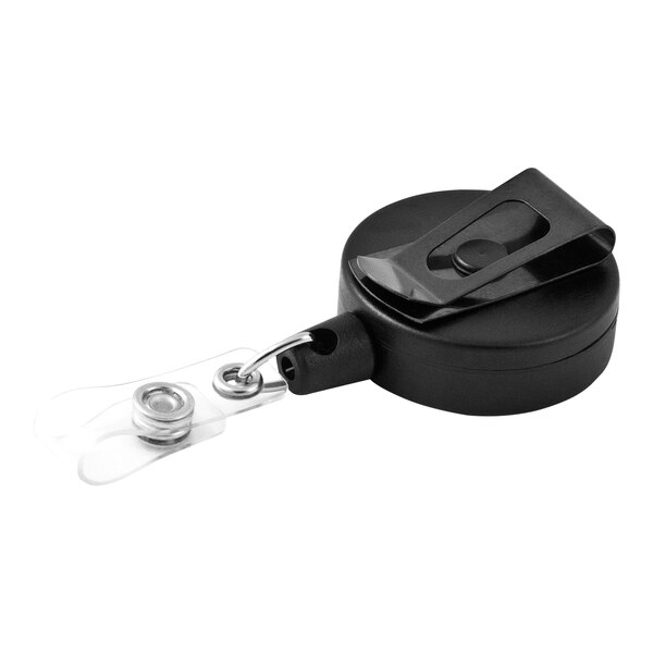 KEYBAK Mid6 StandardDuty Black ID Badge Holder with Swivel Belt Clip