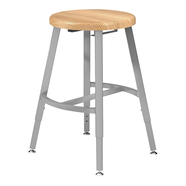(再)LAB STOOL グレー ハイスツール 1脚② National Public Seating Titan 18