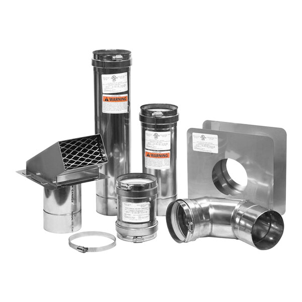 Eccotemp 2ZVWB04 4" Stainless Steel Horizontal ZVent Vent Kit for 45HI