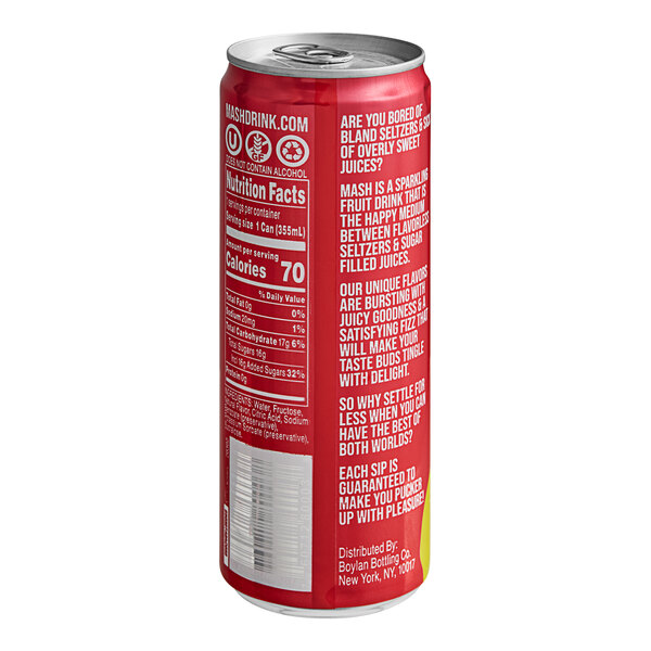 Boylan Bottling Co. Mash Grapefruit Citrus Zing Sparkling Fruit