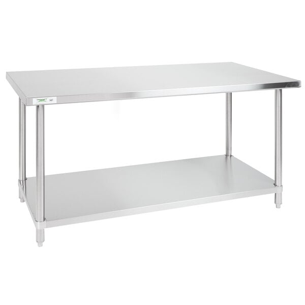 Flat Top Stainless Steel Work Table 30"x60" NSF 