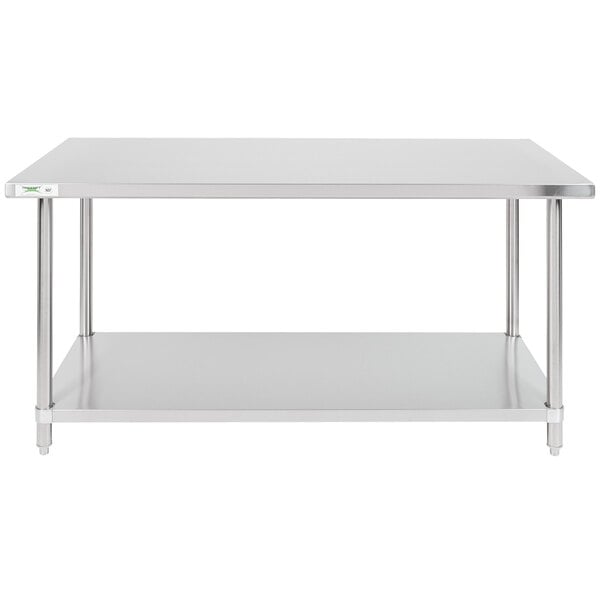 Stainless Steel Table with Shelf without Splash 50x80x85h Restaurant Pizzeria 