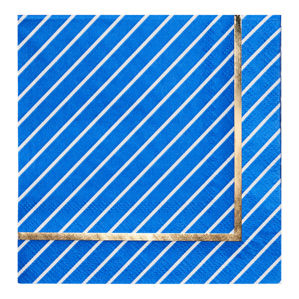 Sophistiplate Everyday Blue Paper Cocktail Napkin 240/Case
