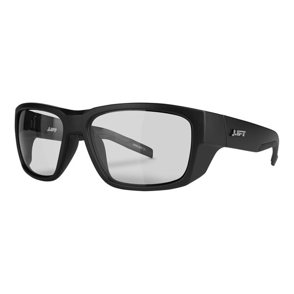 Lift Safety Fusion Safety Glasses in Matte Black with clear lenses.