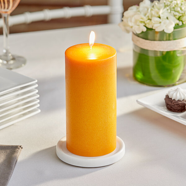 Hollowick 6" Cappuccino Wax Pillar Candle 12/Case