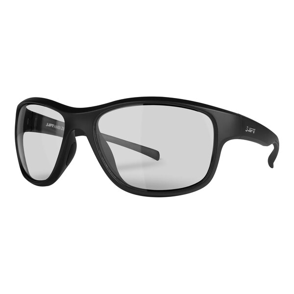 Lift Safety Delamo Safety Glasses in matte black with clear lenses.