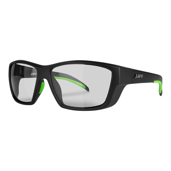 Lift Safety Lancer safety glasses with a matte black frame and clear lens.