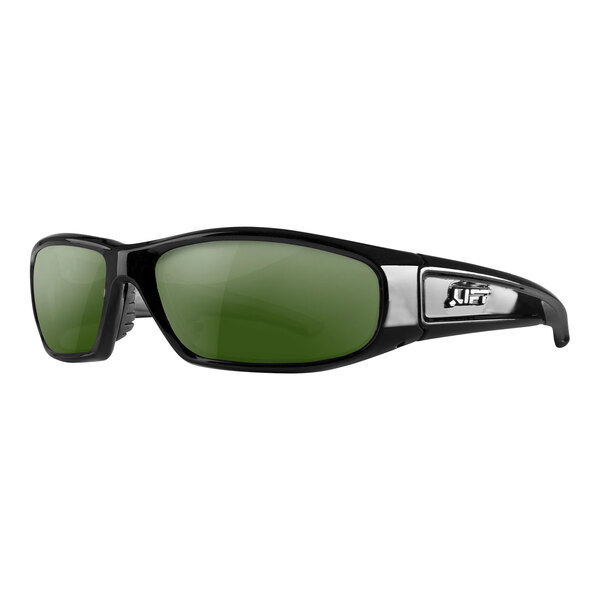 Lift Safety Switch Safety Glasses Gloss Black with IR3 Welding Lens