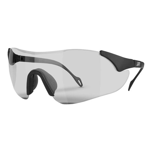 A pair of Lift Safety Method safety glasses with black frames and clear lens.