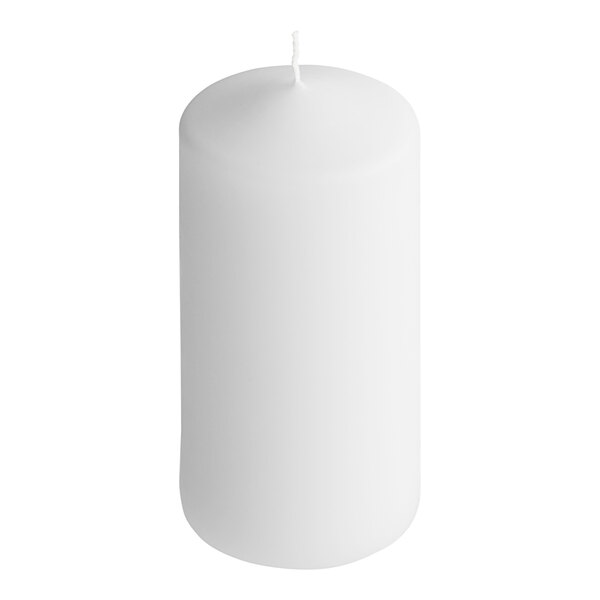 Hollowick 6" White Wax Pillar Candle 12/Case