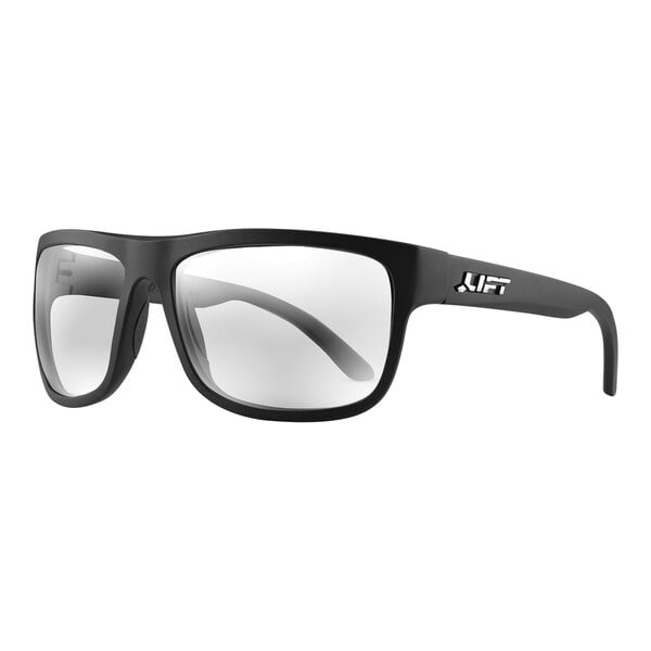 Lift Safety Banshee safety glasses in black with clear lenses.