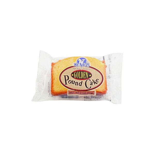 NeMo's Bakery Individually Wrapped Golden Pound Cake Slice 2 oz. 36/Case