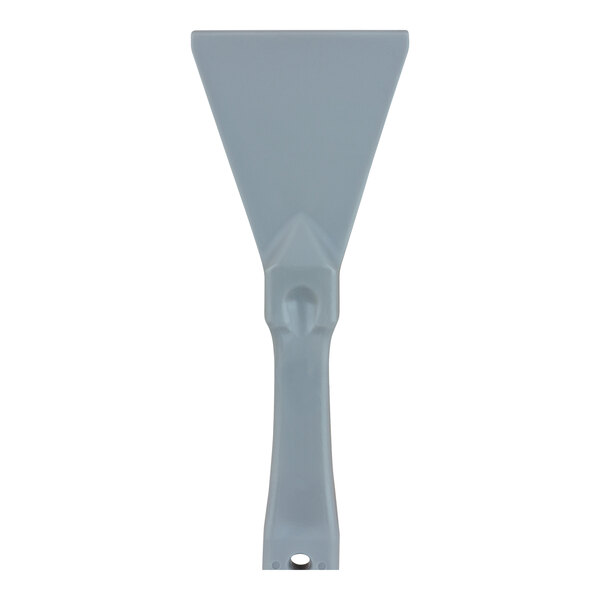 A grey plastic Carlisle Sparta handheld scraper with a handle.