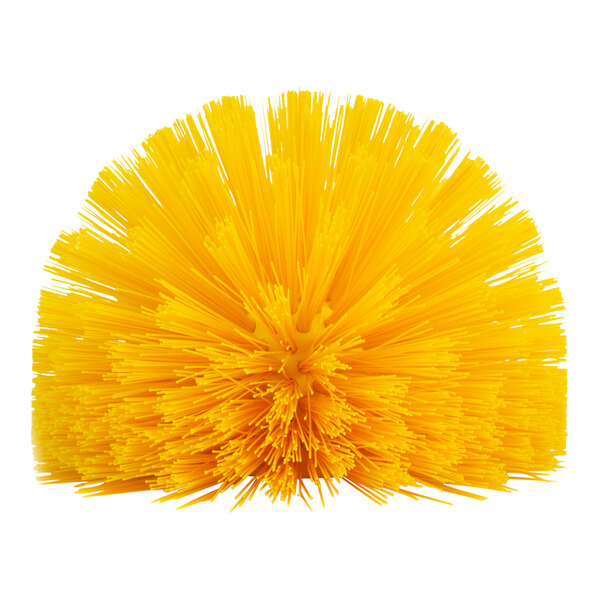 A yellow Carlisle Sparta brush with long yellow bristles.
