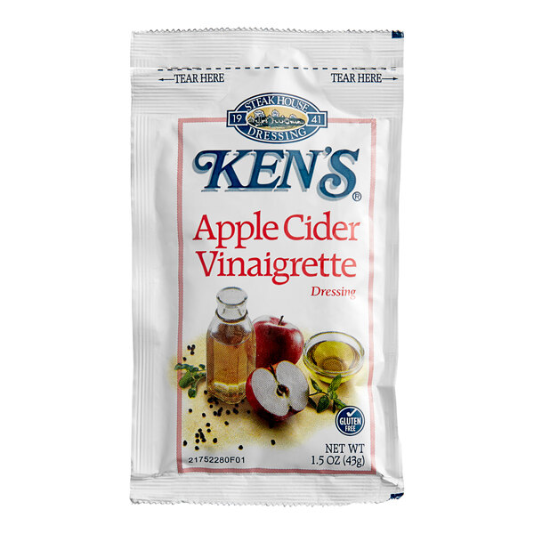 Ken's Foods Apple Cider Vinaigrette Packet 1.5 oz. 60/Case