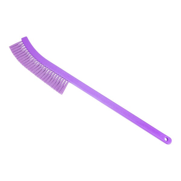 A purple Carlisle Sparta radiator brush with a long handle.