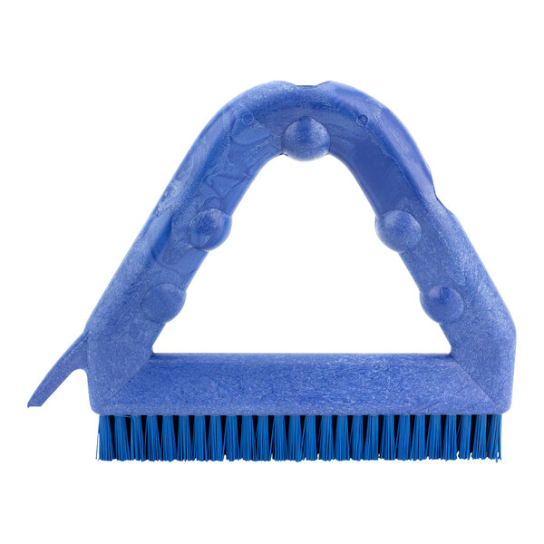 A Carlisle Sparta Spectrum blue brush with a handle and bristles.