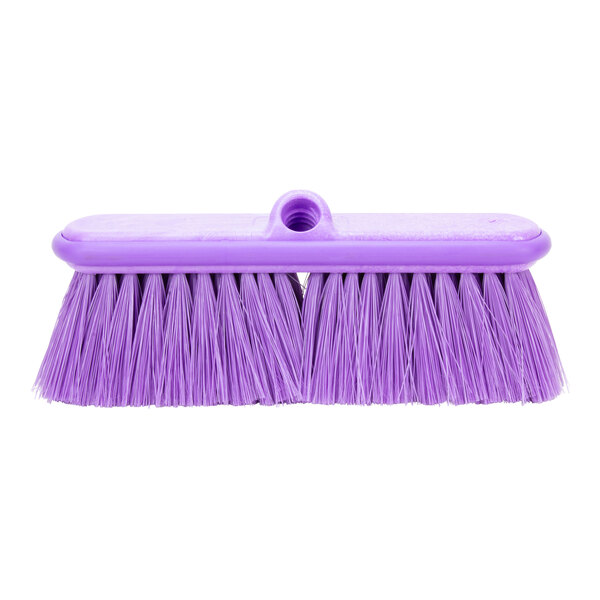 A purple Carlisle Sparta wall and vehicle cleaning brush with long bristles.