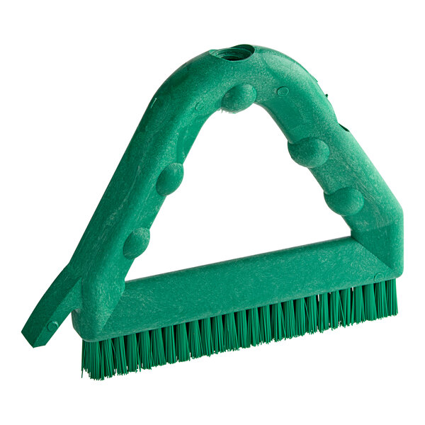 A green Carlisle Sparta Spectrum brush with a handle and bristles.
