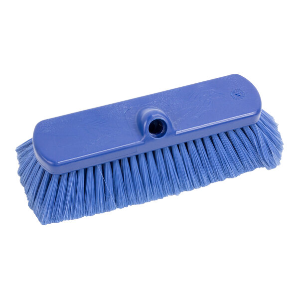 A blue Carlisle Sparta vehicle and wall cleaning brush with a handle.
