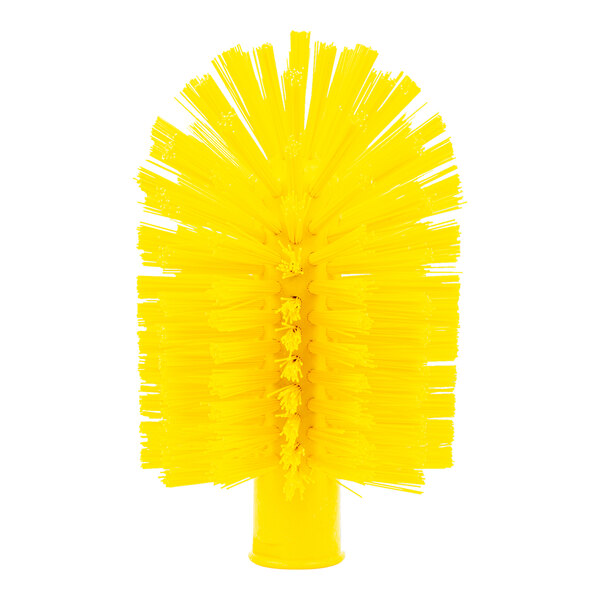 A yellow Carlisle Sparta pipe and valve brush with bristles.