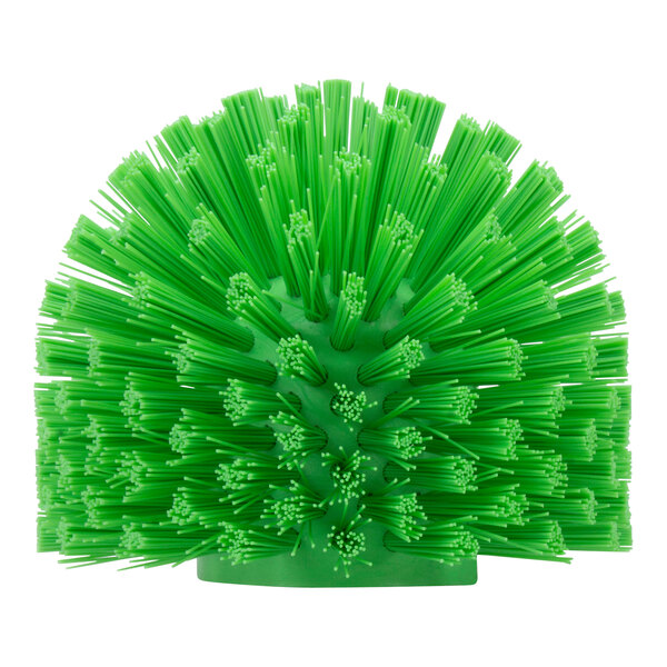 A green round Carlisle Sparta brush with bristles.