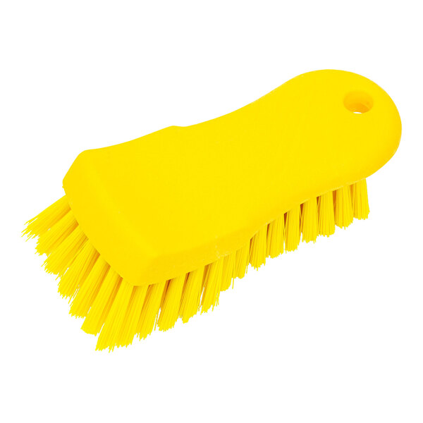 Carlisle Sparta 40521EC04 6" Yellow Handheld Scrub Brush