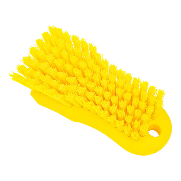 Carlisle Sparta 40521EC04 6" Yellow Handheld Scrub Brush
