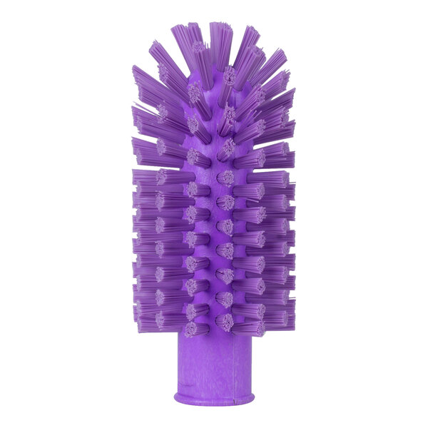 A Carlisle purple brush with bristles.