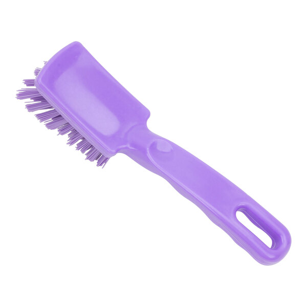 A purple Carlisle Sparta polyester detail brush with a handle.