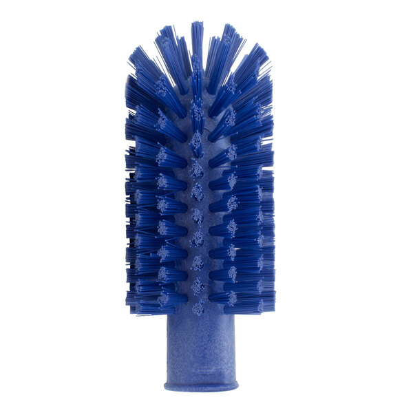 A Carlisle blue brush with bristles.