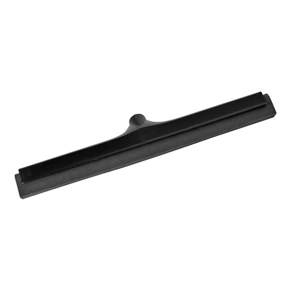A Carlisle black double foam floor squeegee with a black plastic frame.