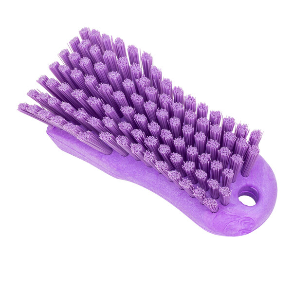 Carlisle Sparta 40521EC68 6" Purple Handheld Scrub Brush