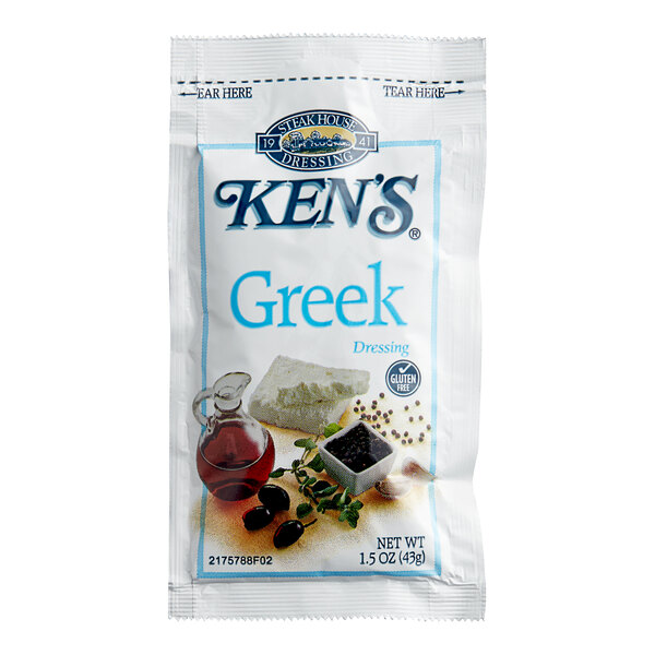 Ken's Foods Greek Dressing Packet 1.5 oz. 60/Case