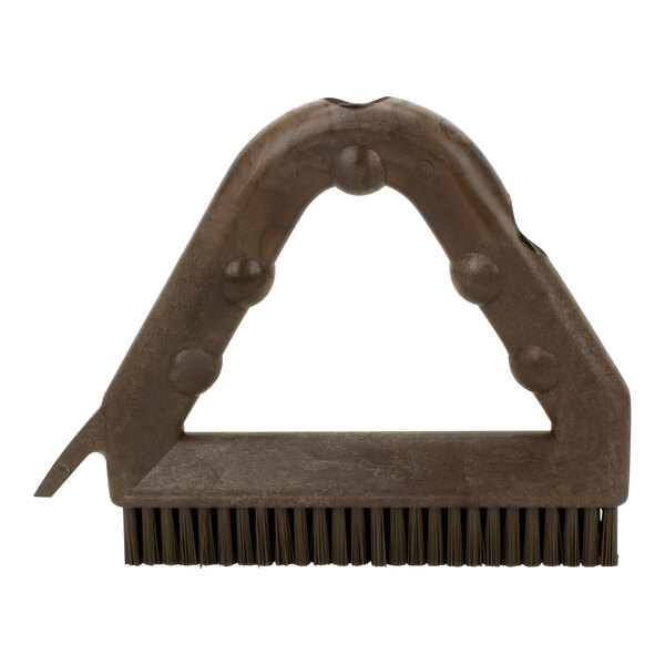 A brown Carlisle Sparta Spectrum grout brush with a handle and bristles.