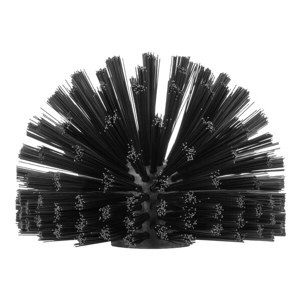 A black round Carlisle Sparta pipe and valve brush with many bristles.
