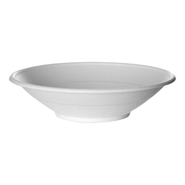 A white Eco-Products Vanguard compostable noodle bowl.