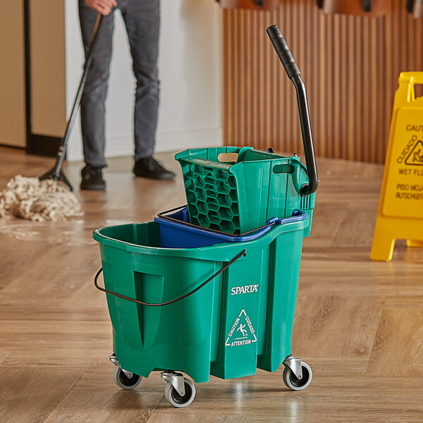thumbnail image 2 of 34L Mop Bucket Thickened Water Truck Squeeze Bucket Washing Mop Wringer 2 of 9