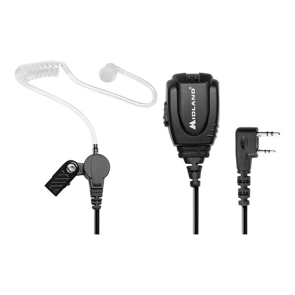 A Midland BizTalk BA3 concealed headset with microphone and earphone.