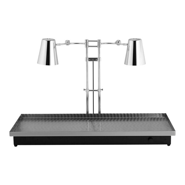 Bon Chef 9679 Stainless Steel Carving Station with Adjustable Dual Heat Lamps and Heated Base - 115V, 1500W