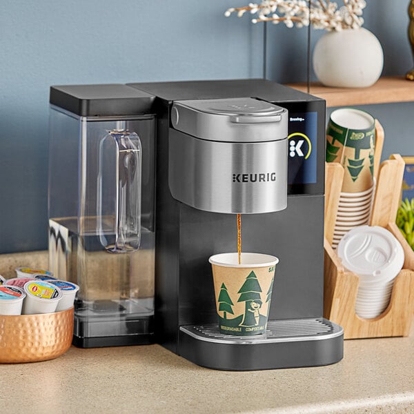 A Keurig K-2500 commercial single serve pod coffee maker on a counter.