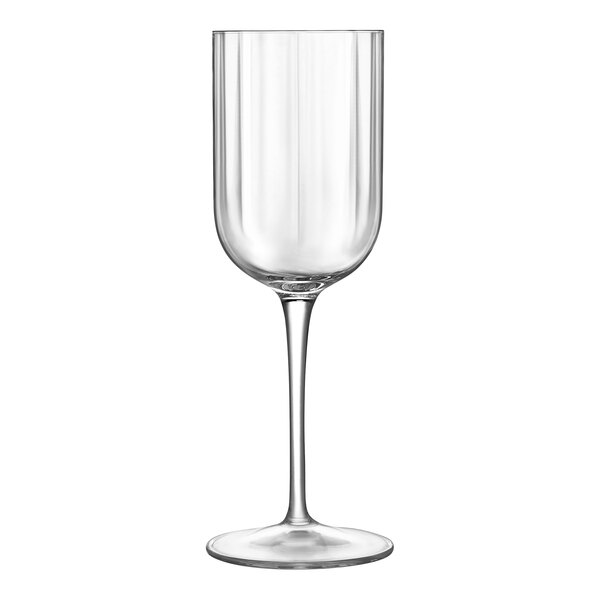 A clear Luigi Bormioli Negroni glass with a stem.
