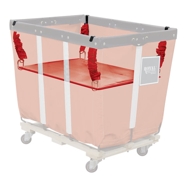 A red spring lift for a Royal Basket Truck.