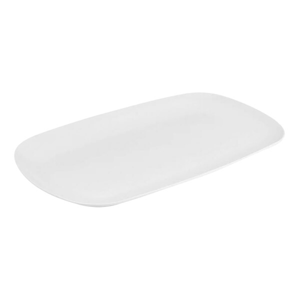 A white rectangular plate.