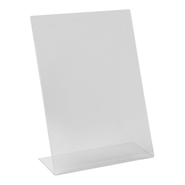 A clear acrylic stand with a white background.