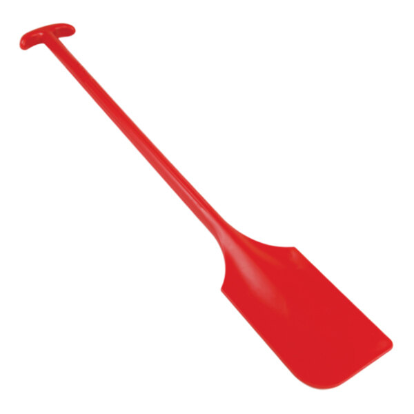 A red Remco polypropylene paddle with a handle.