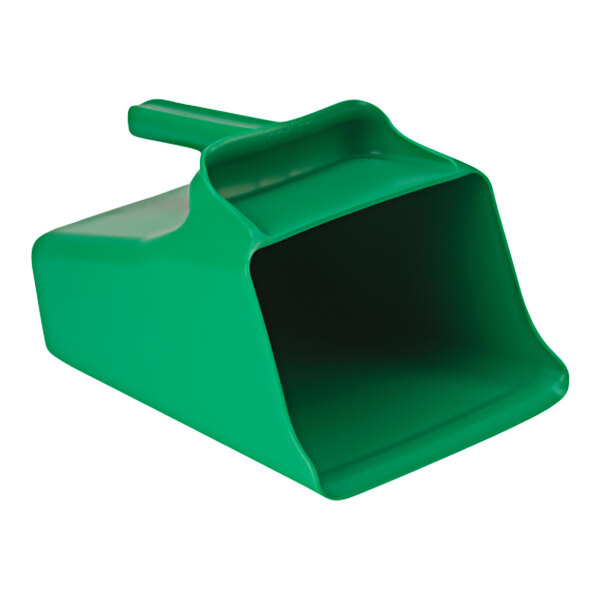 A green Remco polypropylene scoop with a handle.